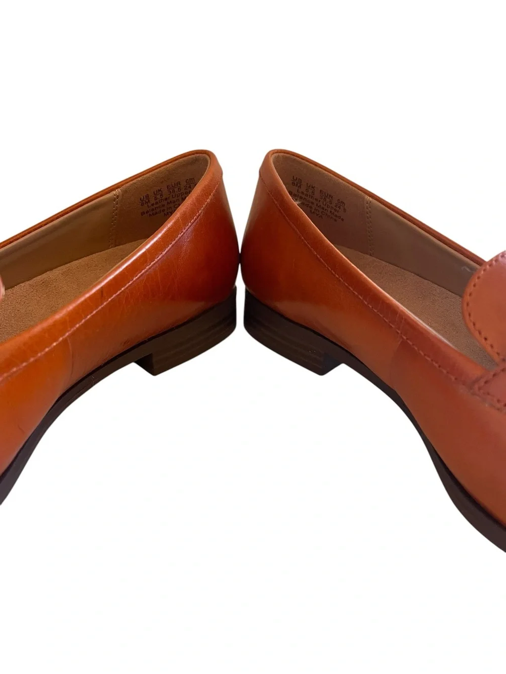 Naturalizer Mya Brown Leather Loafers with Gold Horsebit Size 8 New